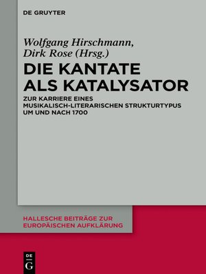 cover image of Die Kantate als Katalysator
